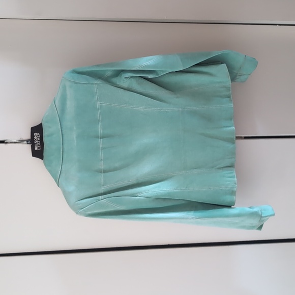 Wilson Genuine Leather Jacket Mint Green color Size S with pockets - Picture 3 of 11